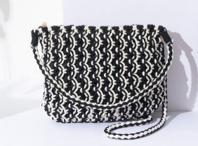 Bolso bandolera crochet bicolores XBY37