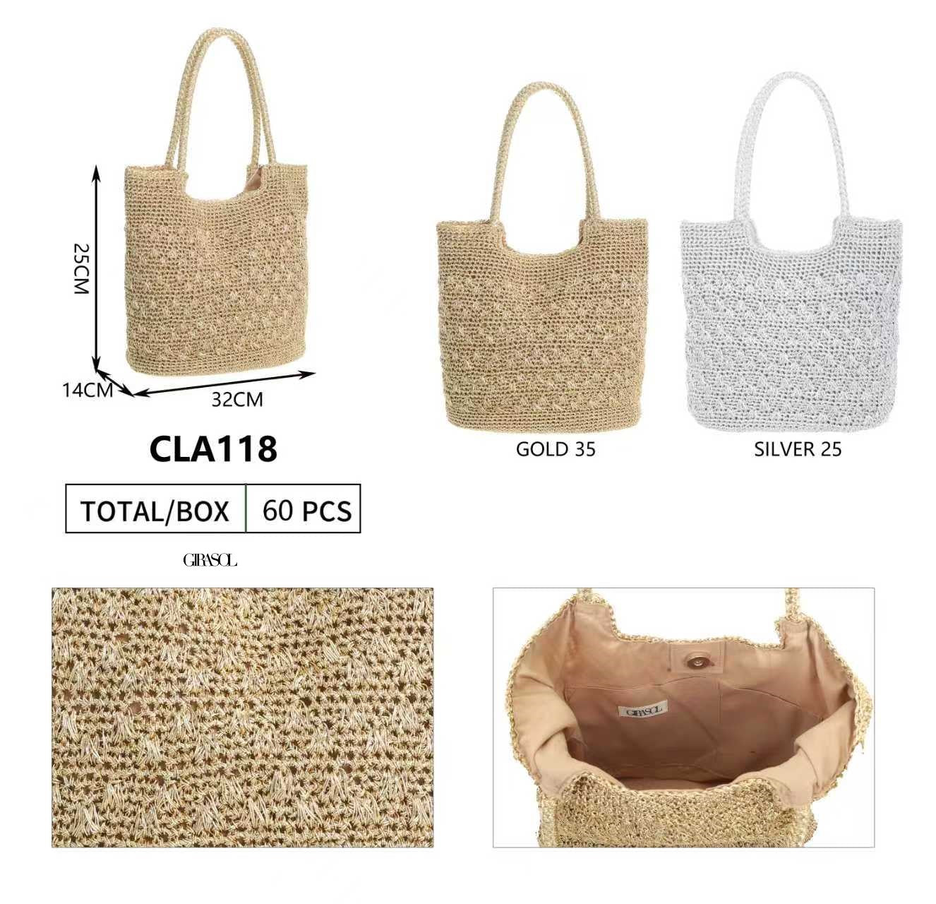 Bolso rafia CLA118