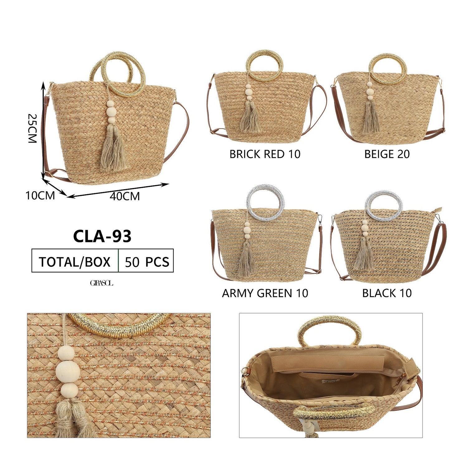 Bolso rafia CLA93