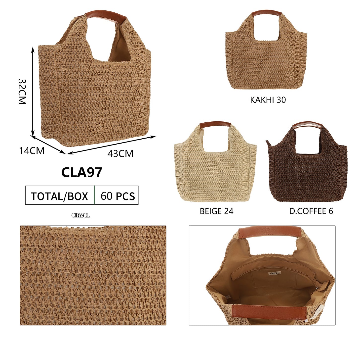 Bolso rafia CLA97