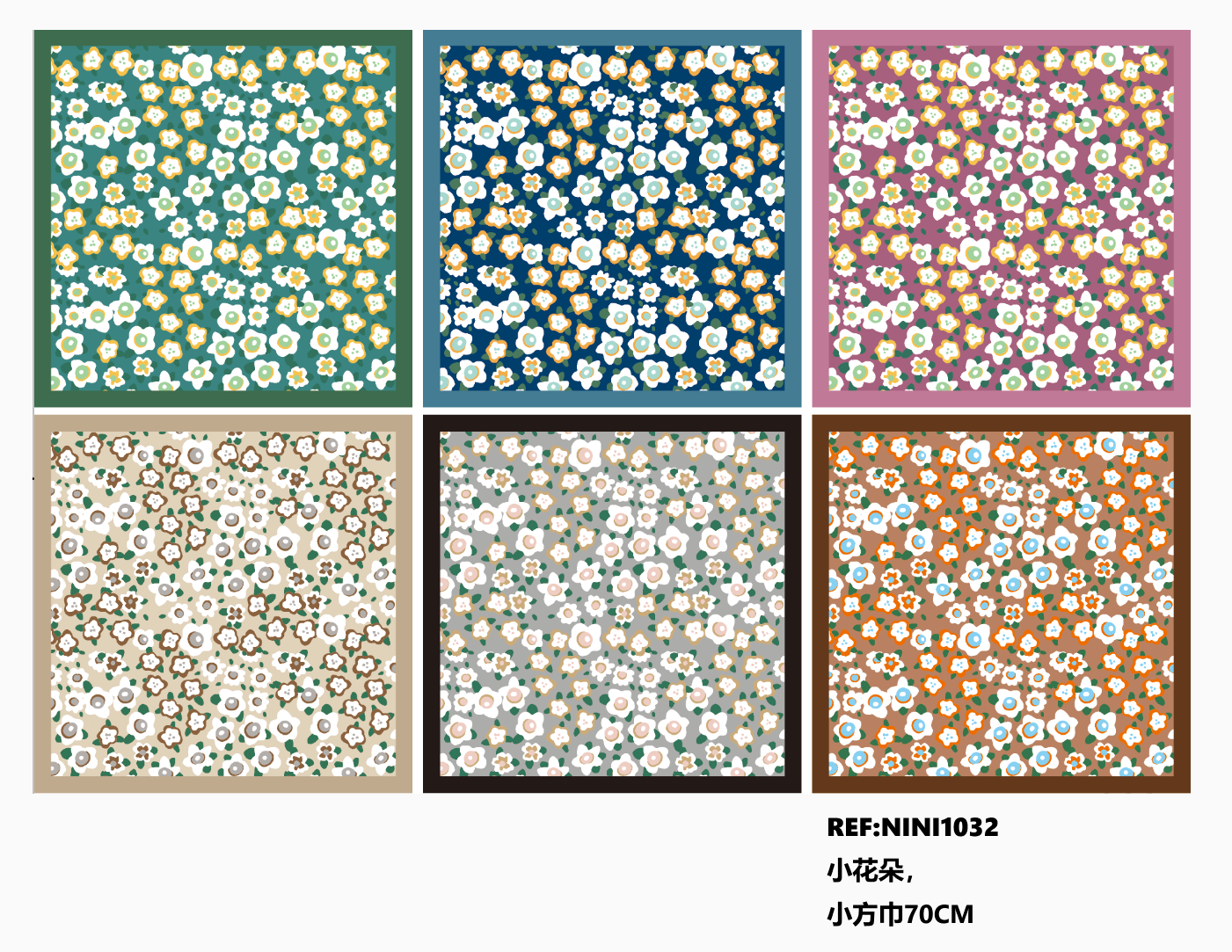 Fular cuadrado 70 x 70cm NINI1032