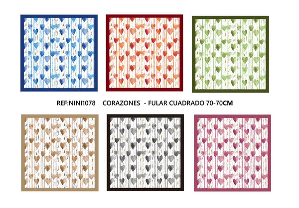 Fular cuadrado 70x70cm NINI1078